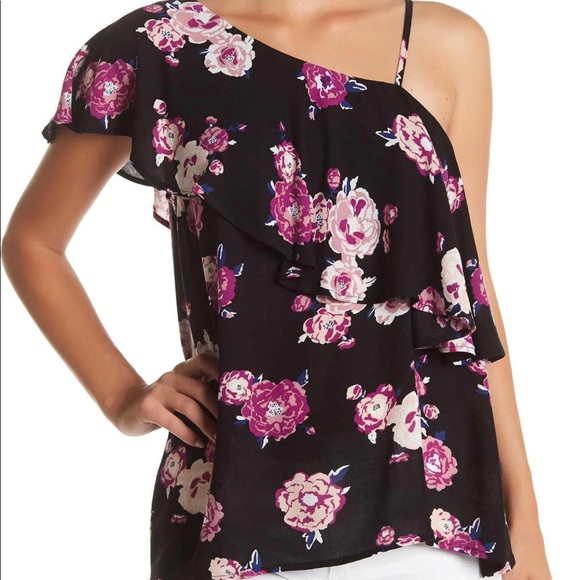 Abound Tops - Abound floral one shoulder top. NWT.